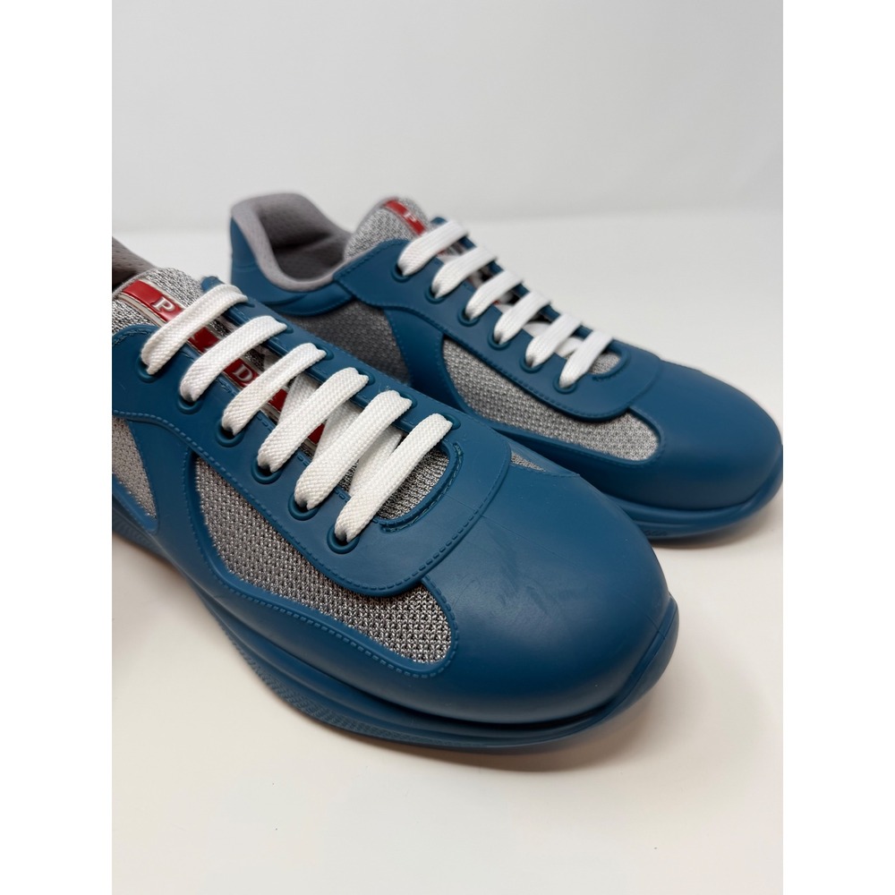 Prada Americas Cup Rubber Sneaker Lagoon Blue Size 8 US 7 Prada - Picture 8 of 13